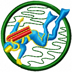 Diving Embroidery Design 7 Diving Embroidery Design 7